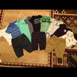 9 Short Sleeve Onesies & 3 Pants